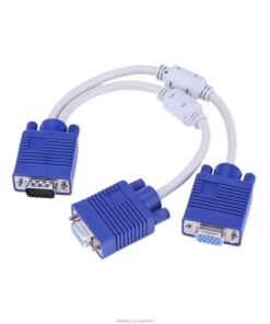 Standard VGA Y cable · Supports High resolution · Ports: 1 Male to 2 Female VGA port