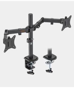 Dual Arm Desk Mount with Clamp