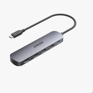 Anker Usb C Hub In Grey️ANKER 332 USB-C HUB (5-IN-1) BLACK (Copy)
