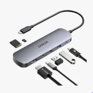 Anker Usb C Hub In Grey Webp️ANKER 332 USB-C HUB (5-IN-1) BLACK (Copy)