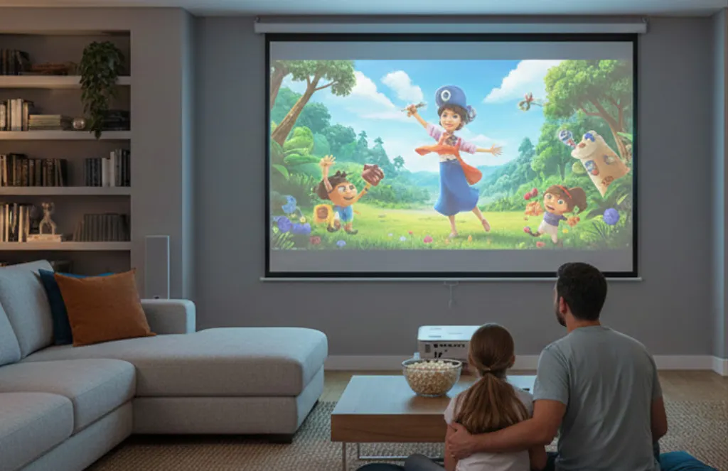 Electric Projector Screen 200cm X 200 cm with remote