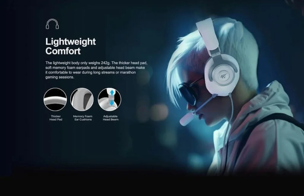 Havit H D Mm High Magnetic Mm Speaker Gaming HeadphonesHavit H2230d 3.5mm High Magnetic 50mm Speaker Gaming Headphones