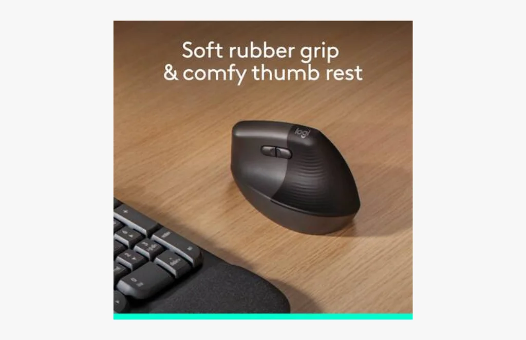 Logitech Lift Vertical Ergonomic Mouse Wireless Bluetooth Or Logi Bolt Usb Receiver ALogitech Lift Vertical Ergonomic Mouse, Wireless, Bluetooth or Logi Bolt USB receiver.