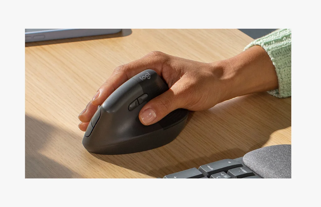 Logitech Lift Vertical Ergonomic Mouse Wireless Bluetooth Or Logi Bolt Usb Receiver BLogitech Lift Vertical Ergonomic Mouse, Wireless, Bluetooth or Logi Bolt USB receiver.
