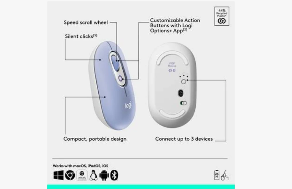 Logitech Pop Mouse Wireless Mouse With Customizable Emojis Silent Touch Technology WebpLogitech POP Mouse, Wireless Mouse with Customizable Emojis, Silent Touch Technology.
