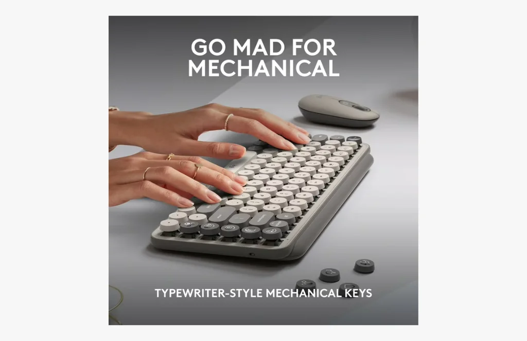 Logitech Pop Keys Mechanical Wireless Keyboard With Customisable Emoji Keys AwebpLogitech Pop Keys Mechanical Wireless Keyboard with Customisable Emoji Keys