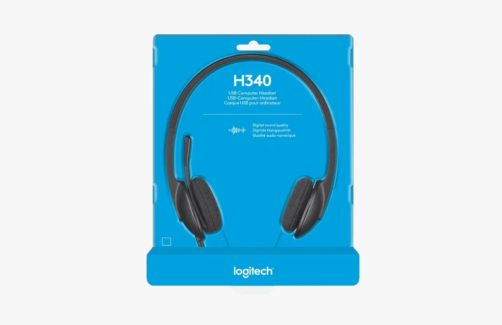 Logitech Usb Headset H Stereo Usb Headset For Windows And Mac BLogitech USB Headset H340, Stereo, USB Headset for Windows and Mac.