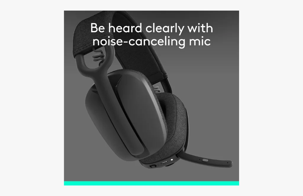 Logitech Zone Vibe Wireless Over Ear Headphones With Noise Canceling Microphone CLogitech Zone Vibe 100 Wireless Over Ear Headphones with Noise Canceling Microphone.