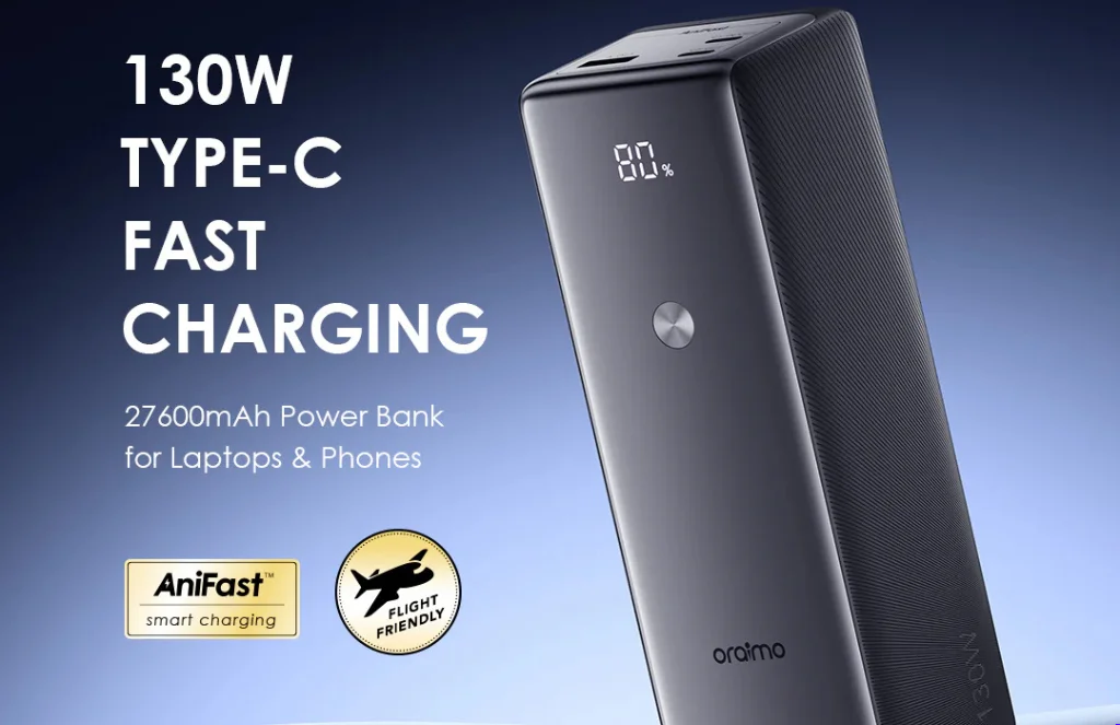 Oraimo Powerjet W Ultra Fast Power BankOraimo PowerJet  130W Ultra Fast Power Bank