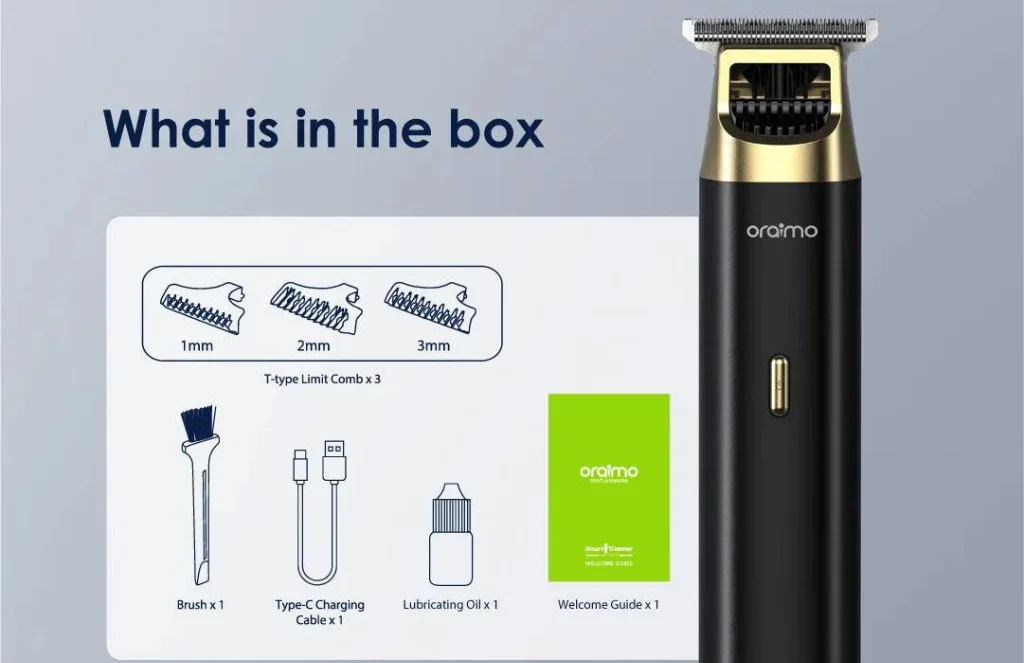 Oraimo Smart Trimmer - Min Working Time Adjustable Speed Multi Functional TrimmerOraimo Smart Trimmer 2 150-min Working Time Adjustable Speed Multi-functional Trimmer