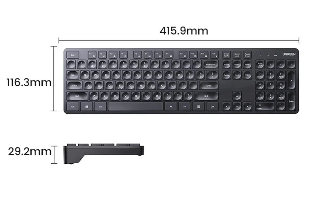 UGREEN KU004 Wireless Chocolate Membrane keyboard (UG- 35735)