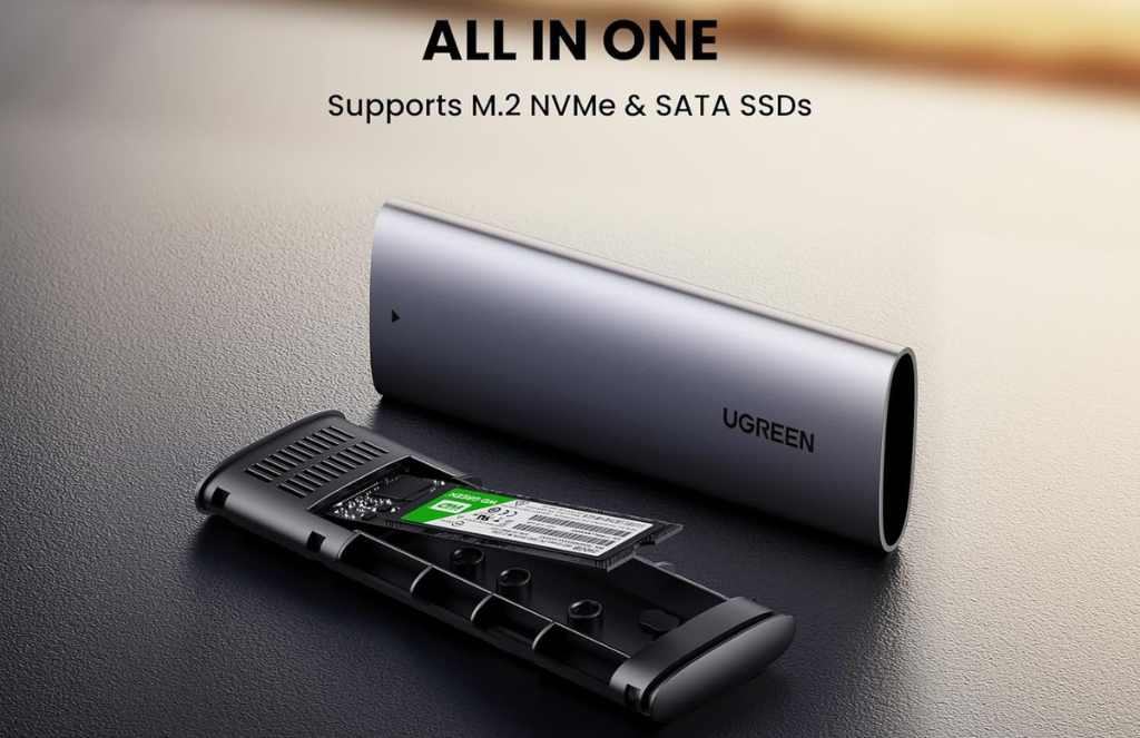 UGREEN 2 in 1 M.2 SATA SSD Enclosure – CM299