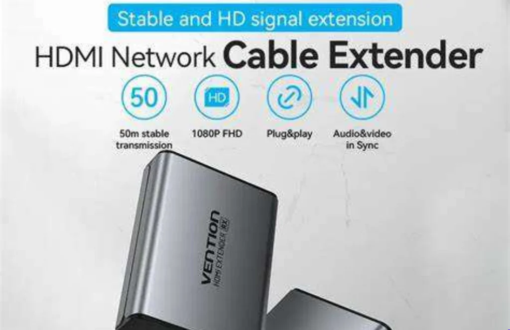Vention Hdmi Network Cable ExtenderVention HDMI Network Cable Extender 60M Gray Aluminum Alloy Type (AKGH0)