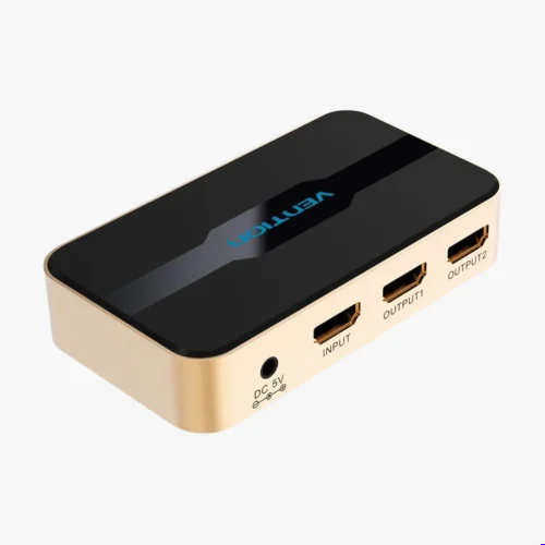 Vention - In - Out Hdmi SplitterVention 1 In 2 Out HDMI Splitter 4K@30Hz Gold Aluminum Alloy Type
