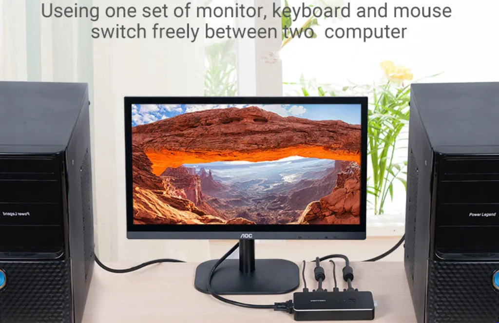Vention - In - Out Vga Kvm SwitchVention 2 in 1 Out VGA KVM Switch