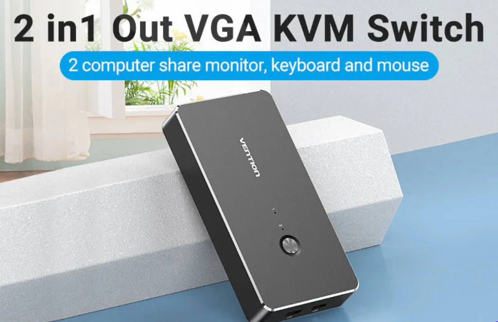 Vention - In - Out Vga Kvm SwitchVention 2 in 1 Out VGA KVM Switch