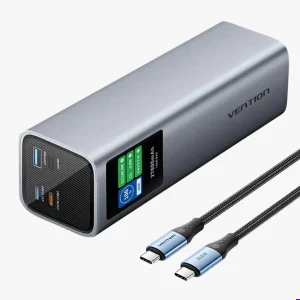 Vention Mah Power BankVention 27000mAh Power Bank (USB-C + USB-C/USB-C/USB-A) 140WGray LED Display TypeVention -----mAh Power Bank Vention Mah Power BankVention 27000mAh Power Bank (USB-C + USB-C/USB-C/USB-A) 140WGray LED Display Type