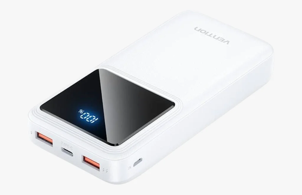 Vention Mah Power Bank Micro Usb - Usb C - Usb A - Usb A W White FhlbVention 20000mAh Power Bank (Micro-USB + USB-C + USB-A + USB-A) 22.5W White-FHLB0