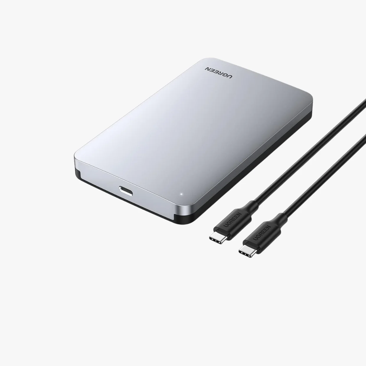 UGREEN USB-C HDD Enclosure Aluminum, 2.5 Inch, USB 3.1 Type C To SATA External Reader,
