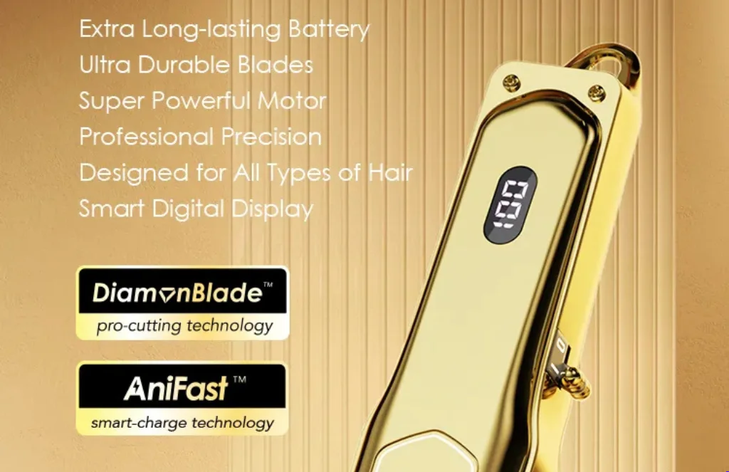 Oraimo Smart Clipper - Gold Professional Hair Clipperoraimo Smart Clipper 2 Gold Professional Hair Clipper