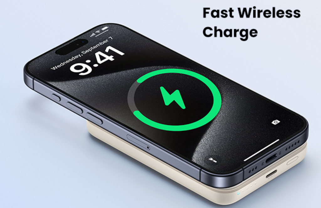 UGREEN 20W 10000mAh Magnetic Wireless Power Bank Beige – UG-25208