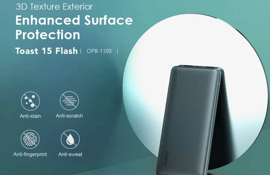 oraimo Toast 15 Flash 10000mAh Fast Charging Power Bank
