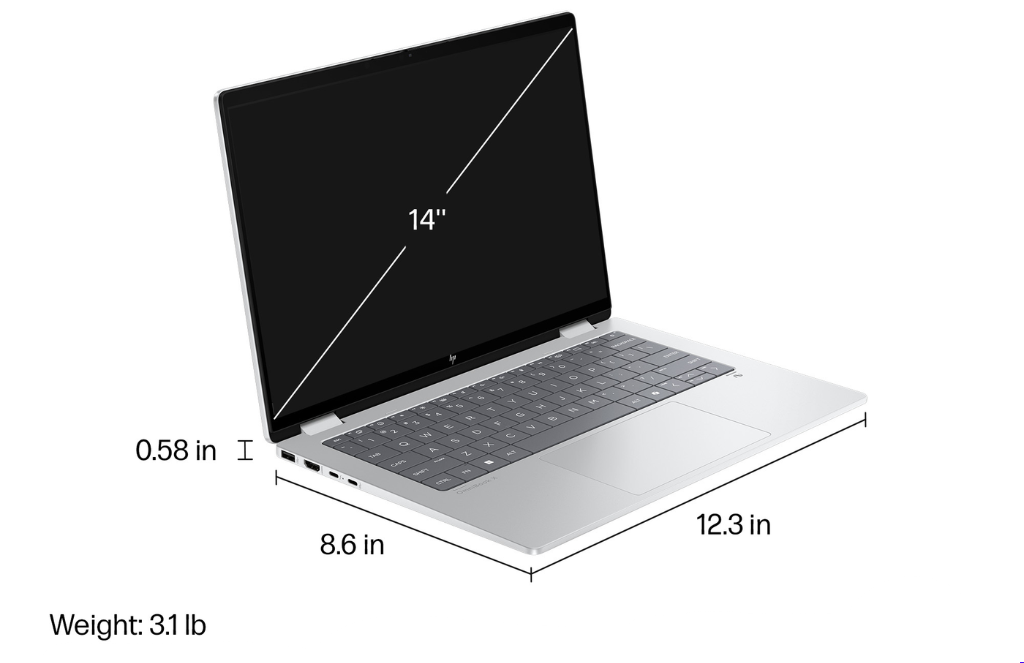 PngHP OmniBook X Flip 14-FM0047NR Ultra 7-256V | 16GB | 512SSD | 14" Touch | Pen | Win11 | B88A6UA
