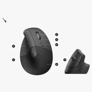 Logitech Lift Vertical Ergonomic Mouse, Wireless, Bluetooth or Logi Bolt USB receiver. Logitech Lift Vertical Ergonomic Mouse, Wireless, Bluetooth or Logi Bolt USB receiver.