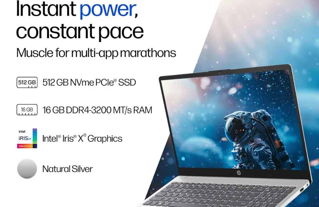 Hp Fd Nia Core I U Gb Ssd SilverHP 15-FD0558NIA Core i7-1355U | 8GB/512SSD | 15.6" | Silver