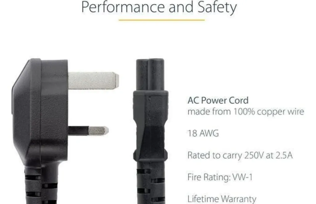 Laptop Flower Power Cable - Pin Ac Power CordLaptop Flower Power Cable 3 Pin AC Power Cord