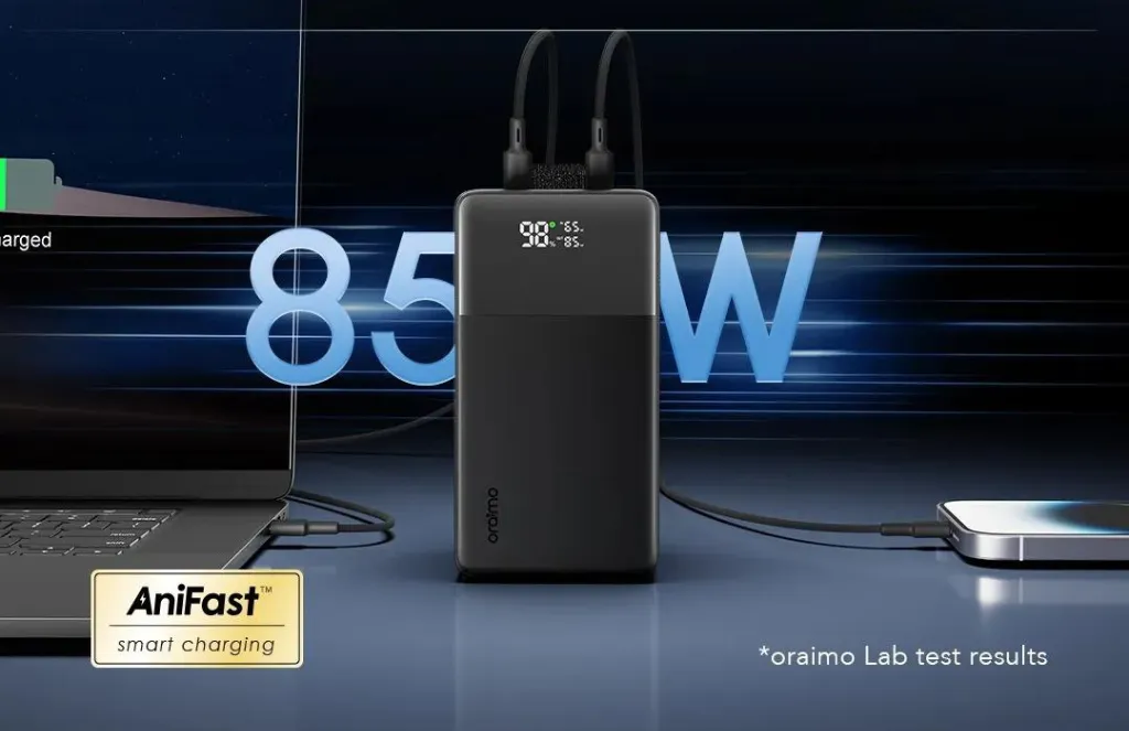 Oraimo Powerjet Opb Sq W MahOraimo PowerJet 501 OPB-750SQ 85W 50,000mAh Ultra Fast Charging Power Bank for Phones and Laptops