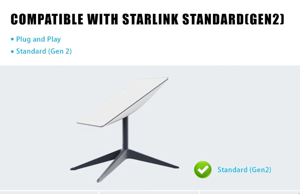 Starlink Gen  - Cable Ft MStarlink Gen  2 Cable 150FT/46M