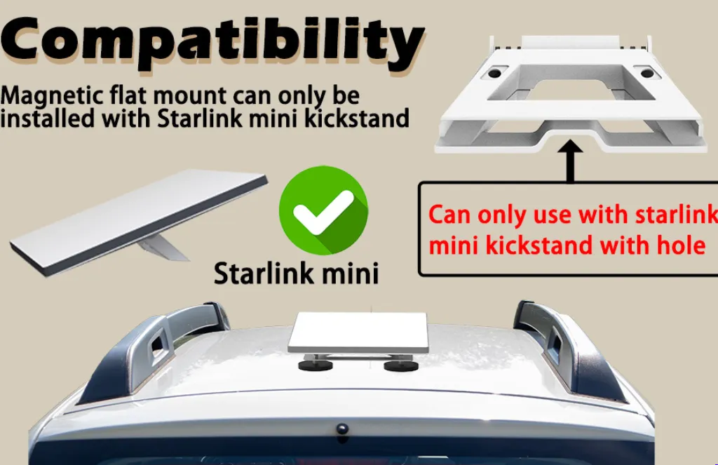 Starlink Mini Magnetic Car Roof Mount KitStarlink Mini Magnetic Car Roof Mount Kit