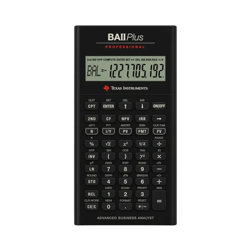 Texas Instruments Ba Ii Plus Professional Financial CalculatorTexas Instruments BA II Plus Professional Financial CalculatorTexas Instruments BA II Plus Professional Financial Calculator Texas Instruments Ba Ii Plus Professional Financial CalculatorTexas Instruments BA II Plus Professional Financial Calculator