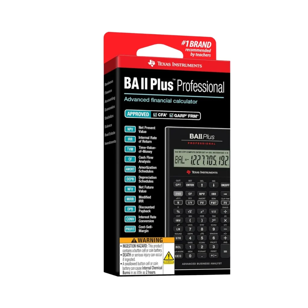 Texas Instruments Ba Ii Plus Professional Financial CalculatorTexas Instruments BA II Plus Professional Financial Calculator