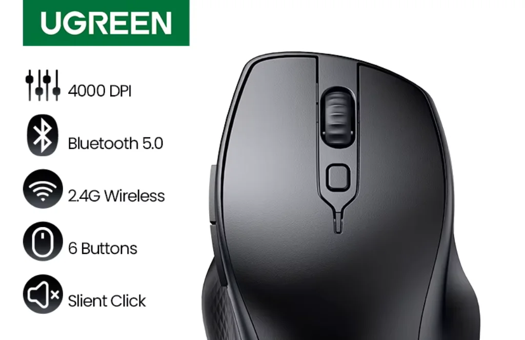 Ugreen Ergonomic Wireless MouseUGREEN Ergonomic Wireless Mouse