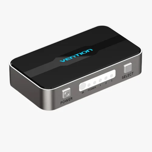 Vention - In - Out Hdmi Switcher Gray Metay TypeVention 3 In 1 Out HDMI Switcher Gray  Metay Type