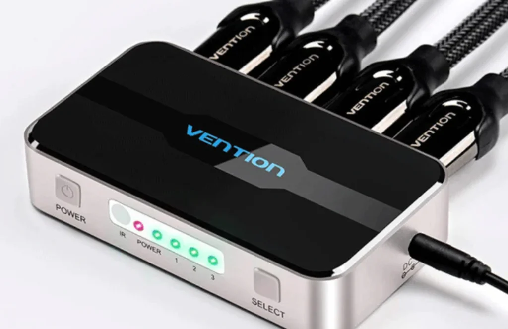 Vention - In - Out Hdmi Switcher Gray Metay TypeVention 3 In 1 Out HDMI Switcher Gray  Metay Type