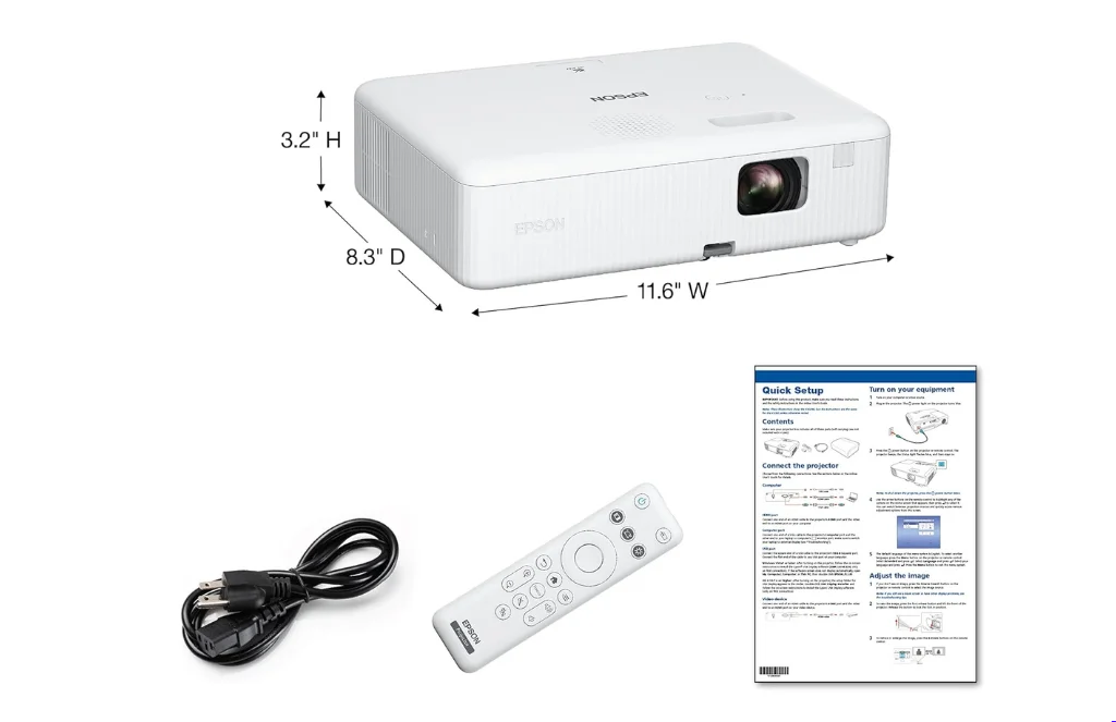 WebpEpson CO-W01 3LCD, Widescreen, 3,000 Lumens