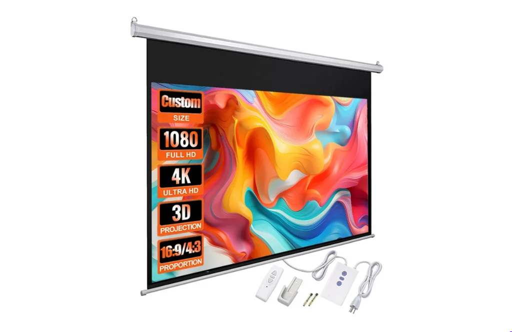 WebpElectric Projector Screen 300cm x 300cm with RF Remote Control
