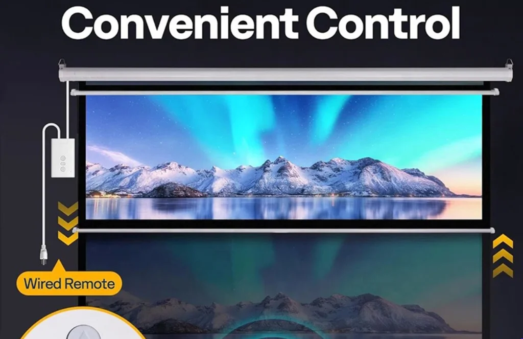 WebpElectric Projector Screen 300cm x 300cm with RF Remote Control