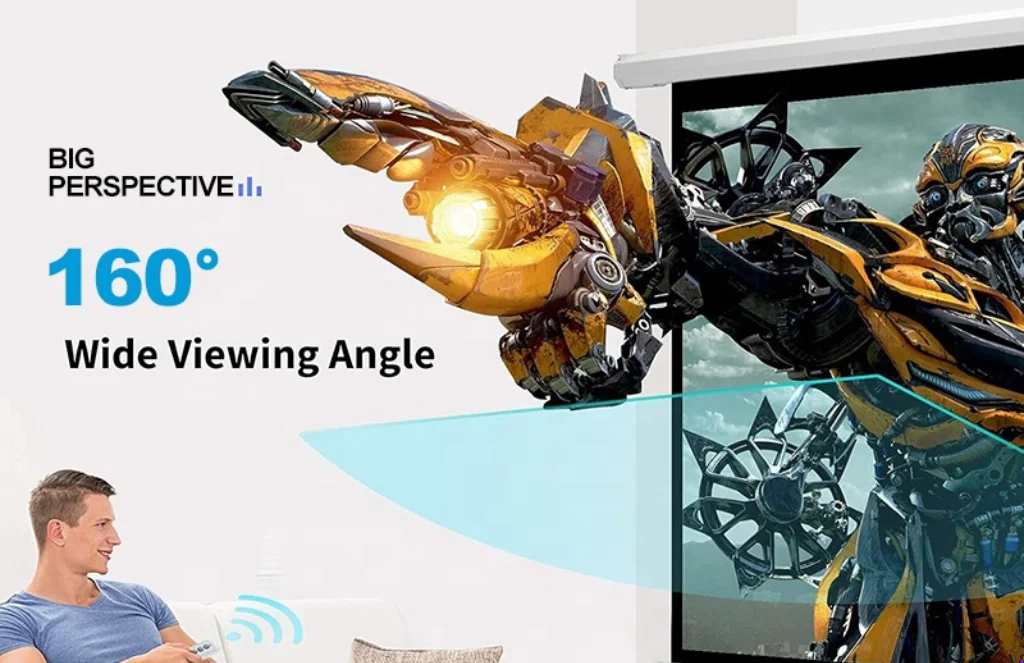 WebpElectric Projector Screen 300cm x 300cm with RF Remote Control