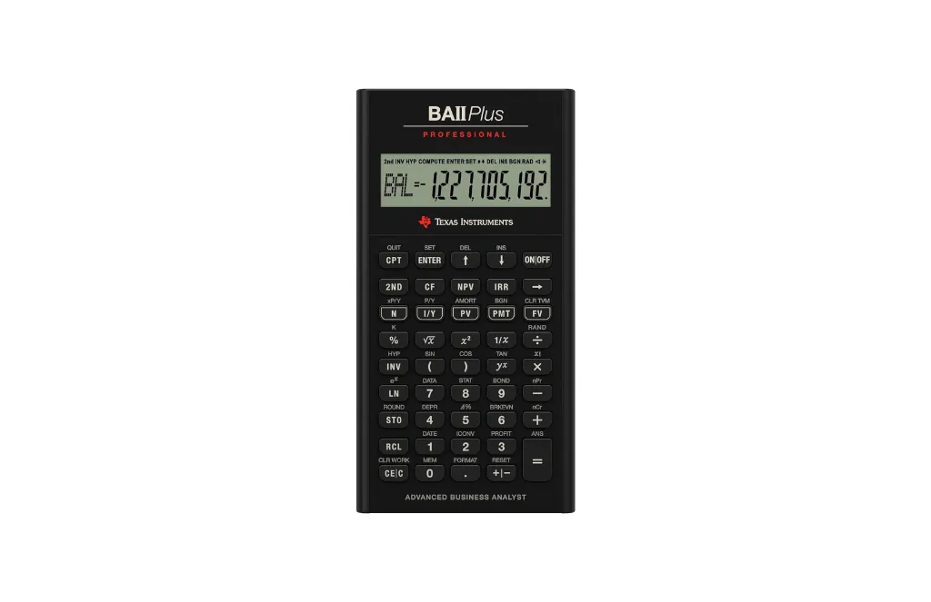 WebpTexas Instruments BA II Plus Professional Financial Calculator