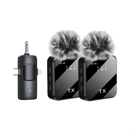 F Wireless Microphone - In - For Iphone Type C And CameraF11-2 Wireless Microphone 3 in 1 For iPhone ,Type C And Camera