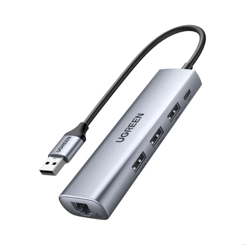 Ugreen Cm Usb To Usb HubUGREEN CM475 20915 USB 3.0 to USB 3.0 Hub (3 Ports) + Gigabit Ethernet 4 In 1 Hub