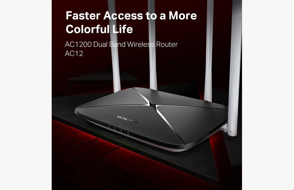 Mercusys Ac Dual Band Wireless Router FeatureMERCUSYS AC1200 DUAL BAND WIRELESS ROUTERMercusys Ac Dual Band Wireless Router Featuremercusys-ac-----dual-band-wireless-router-featureMercusys Ac Dual Band Wireless Router Feature MERCUSYS AC1200 DUAL BAND WIRELESS ROUTER - Four Antennas, Wider Coverage